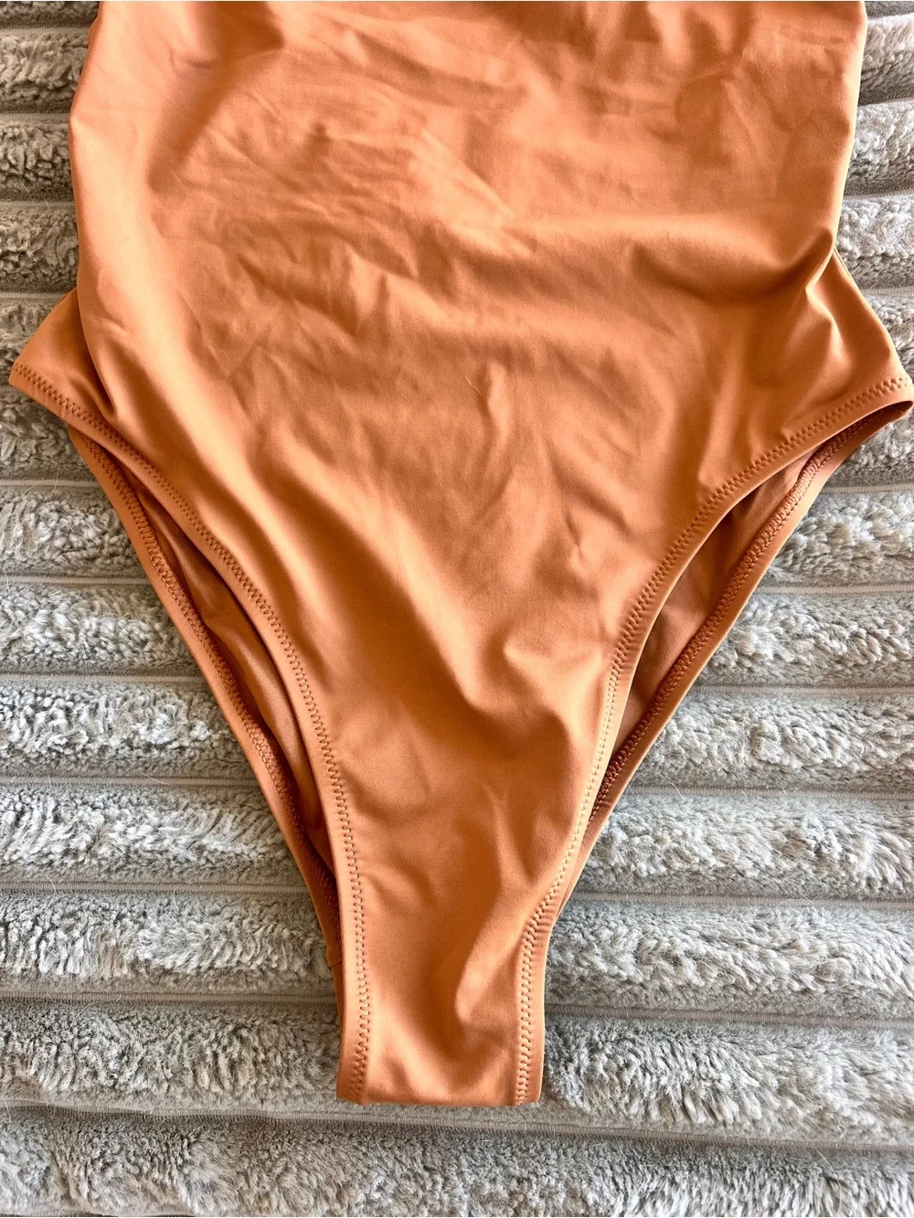 Skims Scoop Neck One Piece Swimsuit BRAND NEW Almond Brown Size M